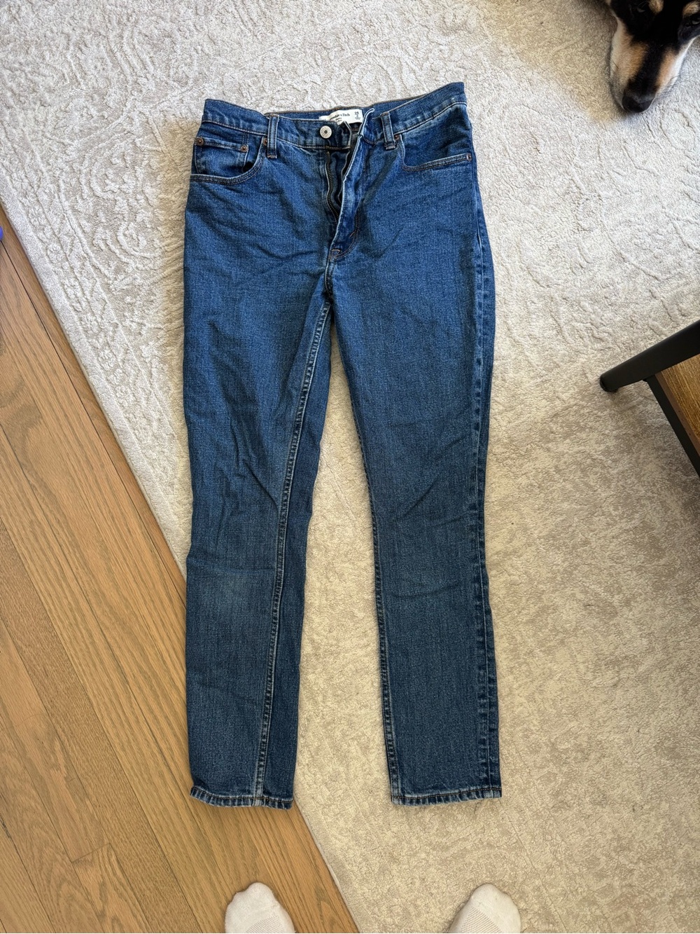 Abercrombie & Fitch Women's Skinny Jeans - Dark Blue Denim